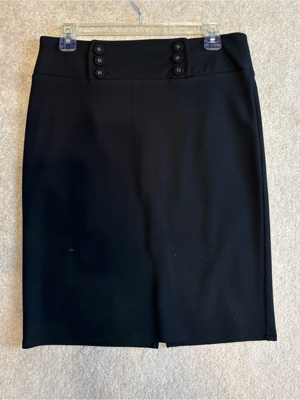 High-Waist Button Pencil Skirt